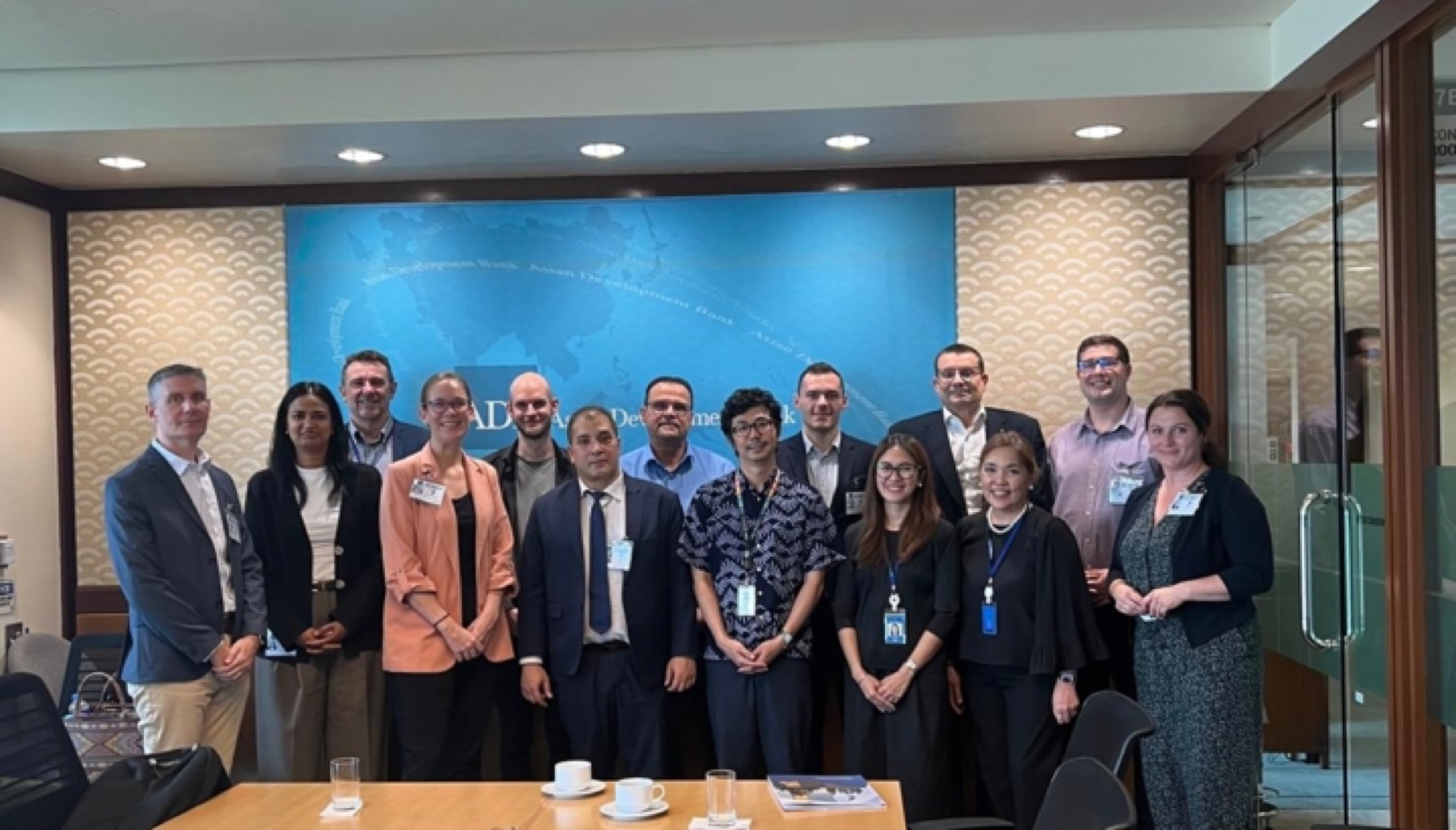German medical technology delegates at a briefing inside the Asian Development Bank