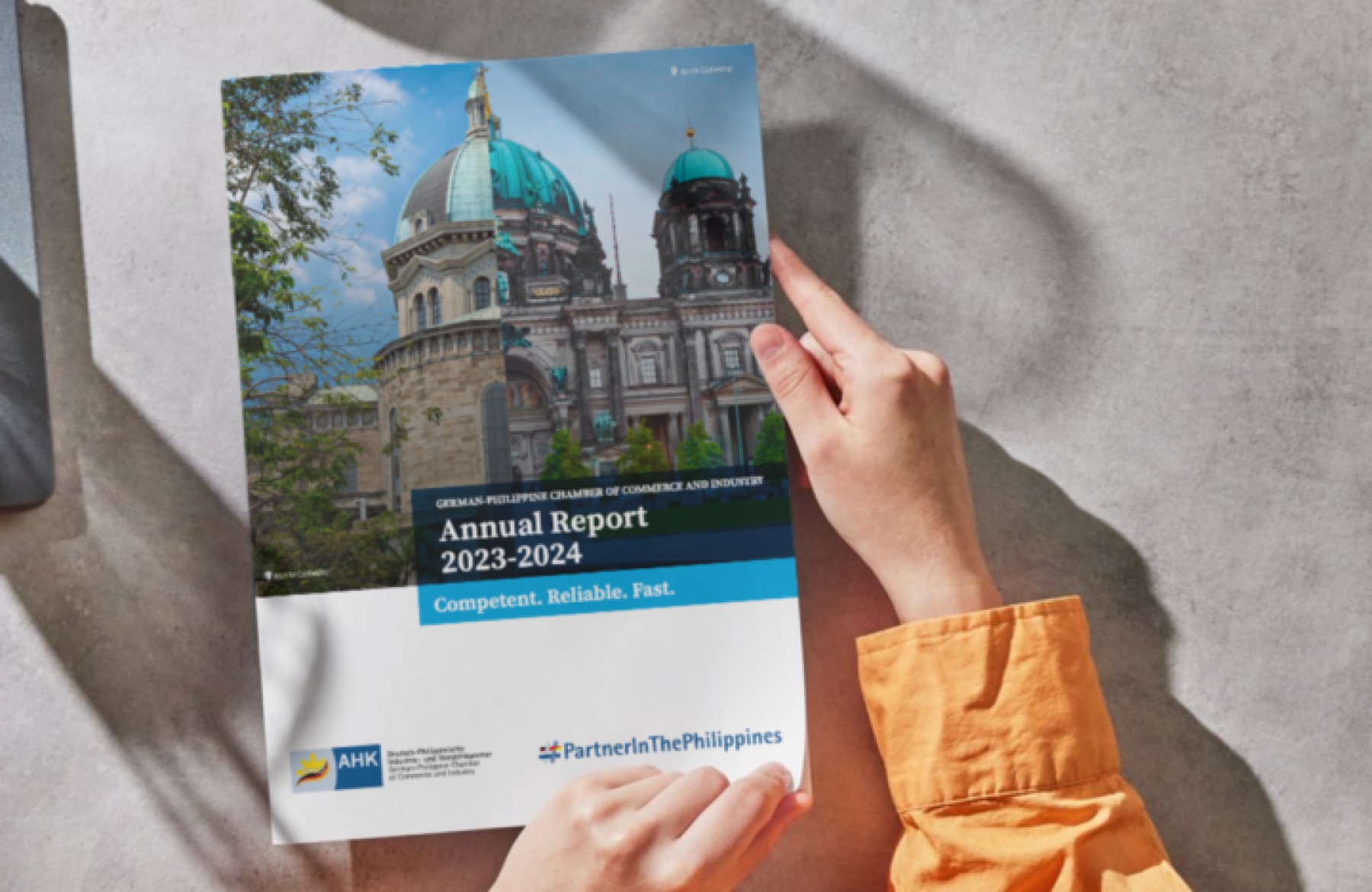 The cover of GPCCI Annual Report 2023-2024, reading Competent. Reliable. Fast.